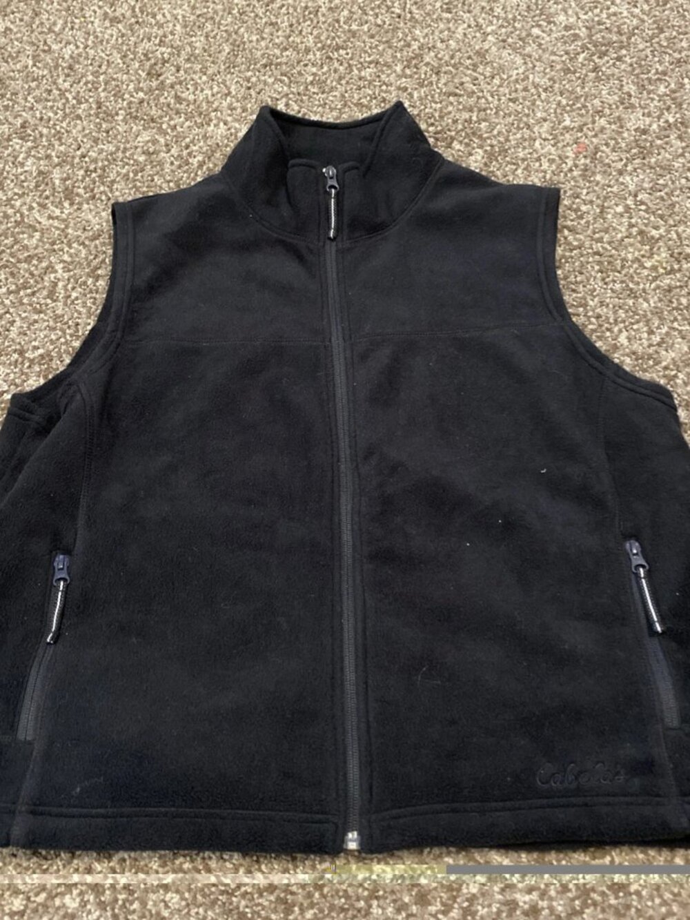 Cabela's Womens Vest 2XL Black Outerwear Fleece Full-Zip Hike Walk Outdoors